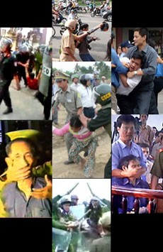 C�ng an lạm dụng quyền h�nh. RFA file